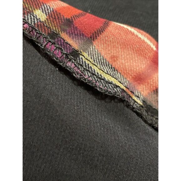 PJK Patterson J Kincaid Revolve Plaid Silk Top Women’s XS‎ Long Sleeve Crew Neck - Picture 8 of 8